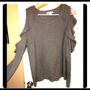 NY and company | cold shoulder ruffle sweater XL